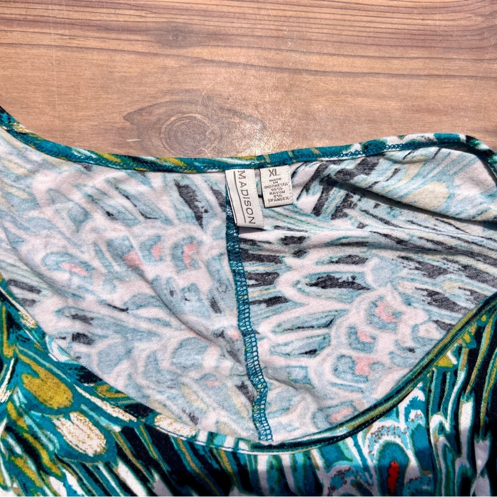 Madison Multicolor Patterned “ Easy Wear” Dress